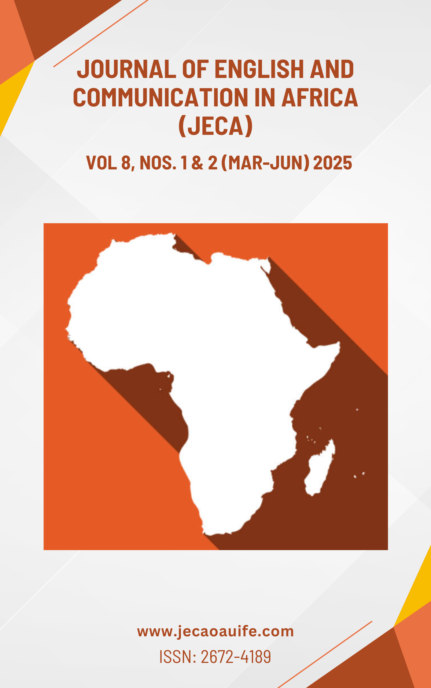 Jeca Volume 8. Nos. 1&2 Cover